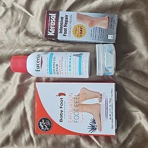 SOLD.  Sexy Foot Bundle: Baby foot, Eucerin, Kerasal, and Cuccio Naturals
